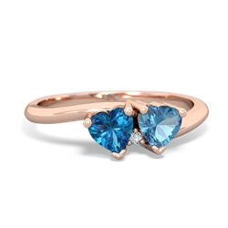 London Topaz Sweethearts 14K Rose Gold ring R5260