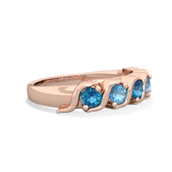 London Topaz Anniversary Band 14K Rose Gold ring R2089