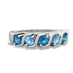 London Topaz Anniversary Band 14K White Gold ring R2089