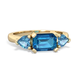 London Topaz Three Stone 14K Yellow Gold ring R5235