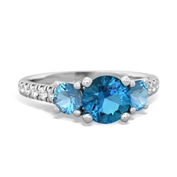 London Topaz Pave Trellis 14K White Gold ring R5500