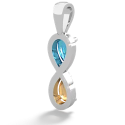 London Topaz Infinity 14K White Gold pendant P5050