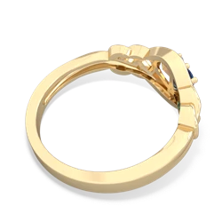 London Topaz Celtic Love Knot 14K Yellow Gold ring R5420