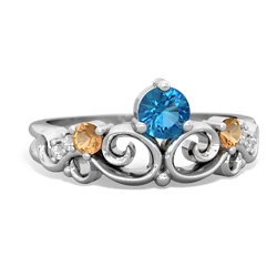 London Topaz Crown Keepsake 14K White Gold ring R5740