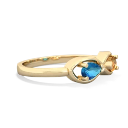 London Topaz Infinity 14K Yellow Gold ring R5050