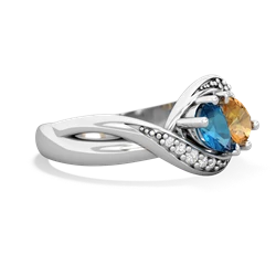 London Topaz Summer Winds 14K White Gold ring R5342