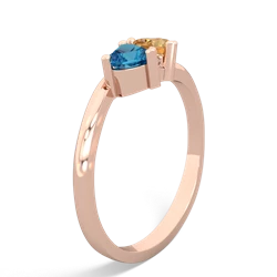 London Topaz Sweethearts 14K Rose Gold ring R5260