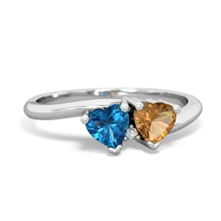 London Topaz Sweethearts 14K White Gold ring R5260