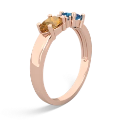 London Topaz Pear Bowtie 14K Rose Gold ring R0865