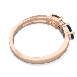 London Topaz Pear Bowtie 14K Rose Gold ring R0865