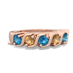 London Topaz Anniversary Band 14K Rose Gold ring R2089