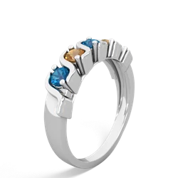 London Topaz Anniversary Band 14K White Gold ring R2089