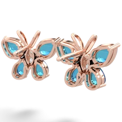 London Topaz Butterfly 14K Rose Gold earrings E2215