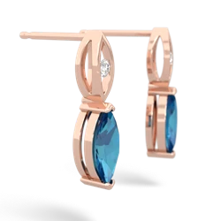 London Topaz Marquise Drop 14K Rose Gold earrings E5333