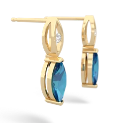 London Topaz Marquise Drop 14K Yellow Gold earrings E5333