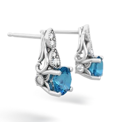 London Topaz Antique Elegance 14K White Gold earrings E3100