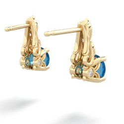 London Topaz Antique Elegance 14K Yellow Gold earrings E3100