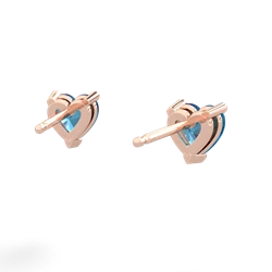London Topaz 5Mm Heart Stud 14K Rose Gold earrings E1861