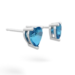 London Topaz 6Mm Heart Stud 14K White Gold earrings E1862