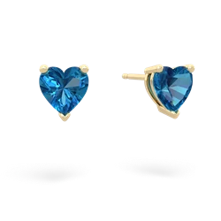 London Topaz 6Mm Heart Stud 14K Yellow Gold earrings E1862