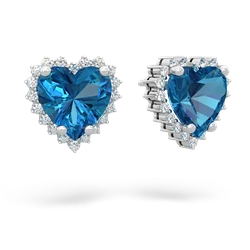 matching earrings - Sparkling Halo Heart