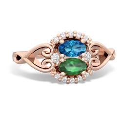 London Topaz Love Nest 14K Rose Gold ring R5860