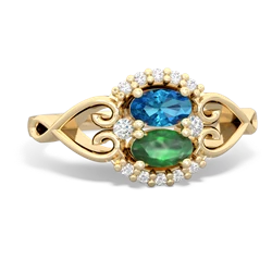 London Topaz Love Nest 14K Yellow Gold ring R5860