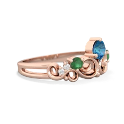 London Topaz Crown Keepsake 14K Rose Gold ring R5740