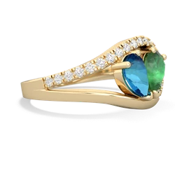 London Topaz Nestled Heart Keepsake 14K Yellow Gold ring R5650