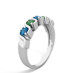 London Topaz Anniversary Band 14K White Gold ring R2089