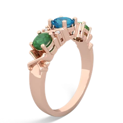 London Topaz Hugs And Kisses 14K Rose Gold ring R5016