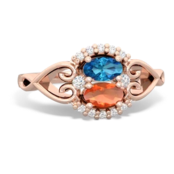 London Topaz Love Nest 14K Rose Gold ring R5860