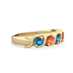 London Topaz Anniversary Band 14K Yellow Gold ring R2089