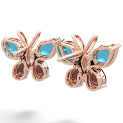 London Topaz Butterfly 14K Rose Gold earrings E2215