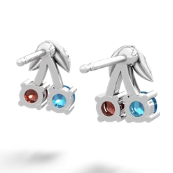 London Topaz Sweet Cherries 14K White Gold earrings E7001