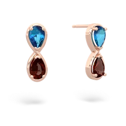 London Topaz Infinity 14K Rose Gold earrings E5050