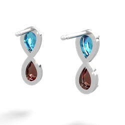 London Topaz Infinity 14K White Gold earrings E5050