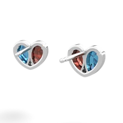 London Topaz 'Our Heart' 14K White Gold earrings E5072