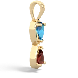 London Topaz Infinity 14K Yellow Gold pendant P5050