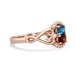 London Topaz Love Nest 14K Rose Gold ring R5860