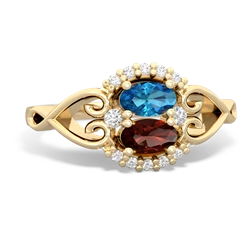 London Topaz Love Nest 14K Yellow Gold ring R5860