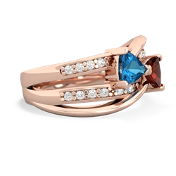 London Topaz Bowtie 14K Rose Gold ring R2360