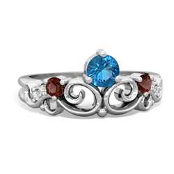 London Topaz Crown Keepsake 14K White Gold ring R5740