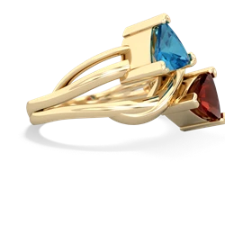 London Topaz Split Band Swirl 14K Yellow Gold ring R2341