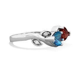 London Topaz Floral Elegance 14K White Gold ring R5790