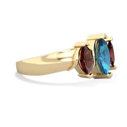 London Topaz Three Peeks 14K Yellow Gold ring R2433