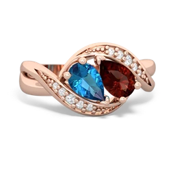 London Topaz Summer Winds 14K Rose Gold ring R5342