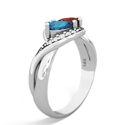 London Topaz Summer Winds 14K White Gold ring R5342