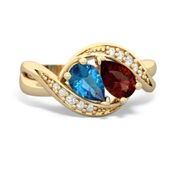 London Topaz Summer Winds 14K Yellow Gold ring R5342