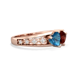 London Topaz Heart To Heart 14K Rose Gold ring R3342